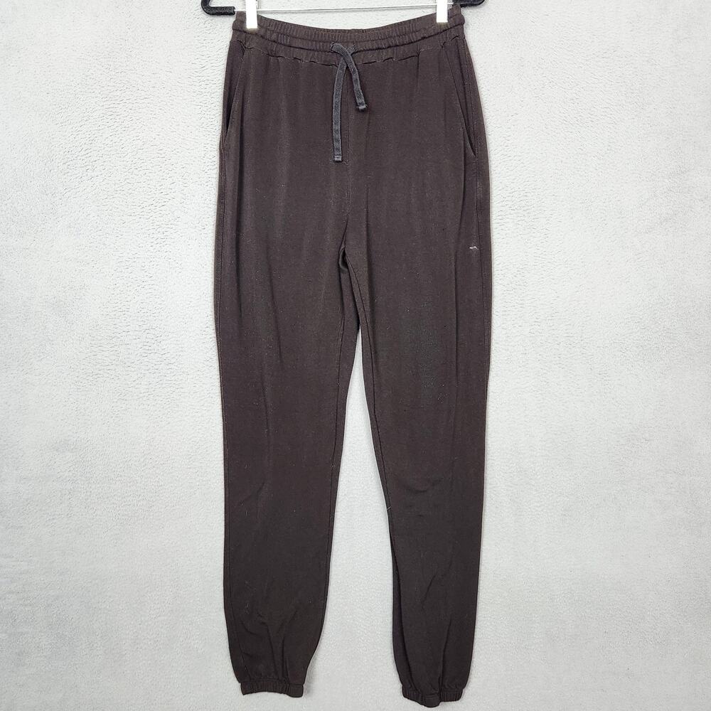 Vince Pants Womens Medium Brown Knit Jogger Drawstring Elastic Cuff Pockets